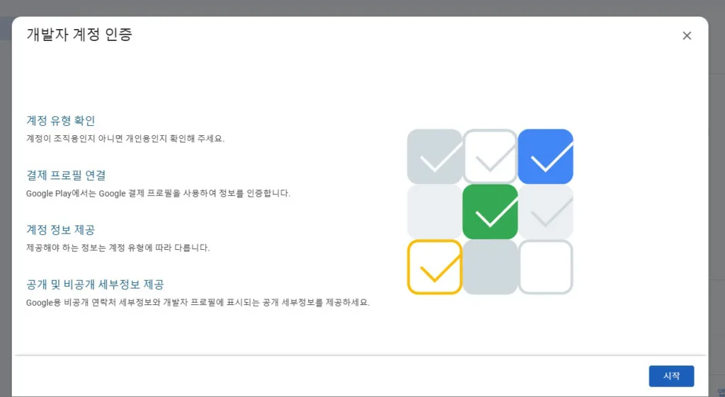 구글 플레이 개발자 계정 인증 절차