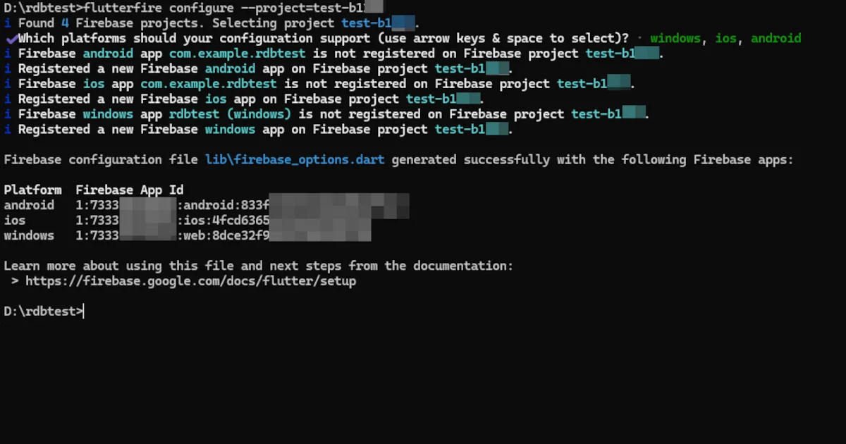 Flutter 앱에 Firebase 추가하기