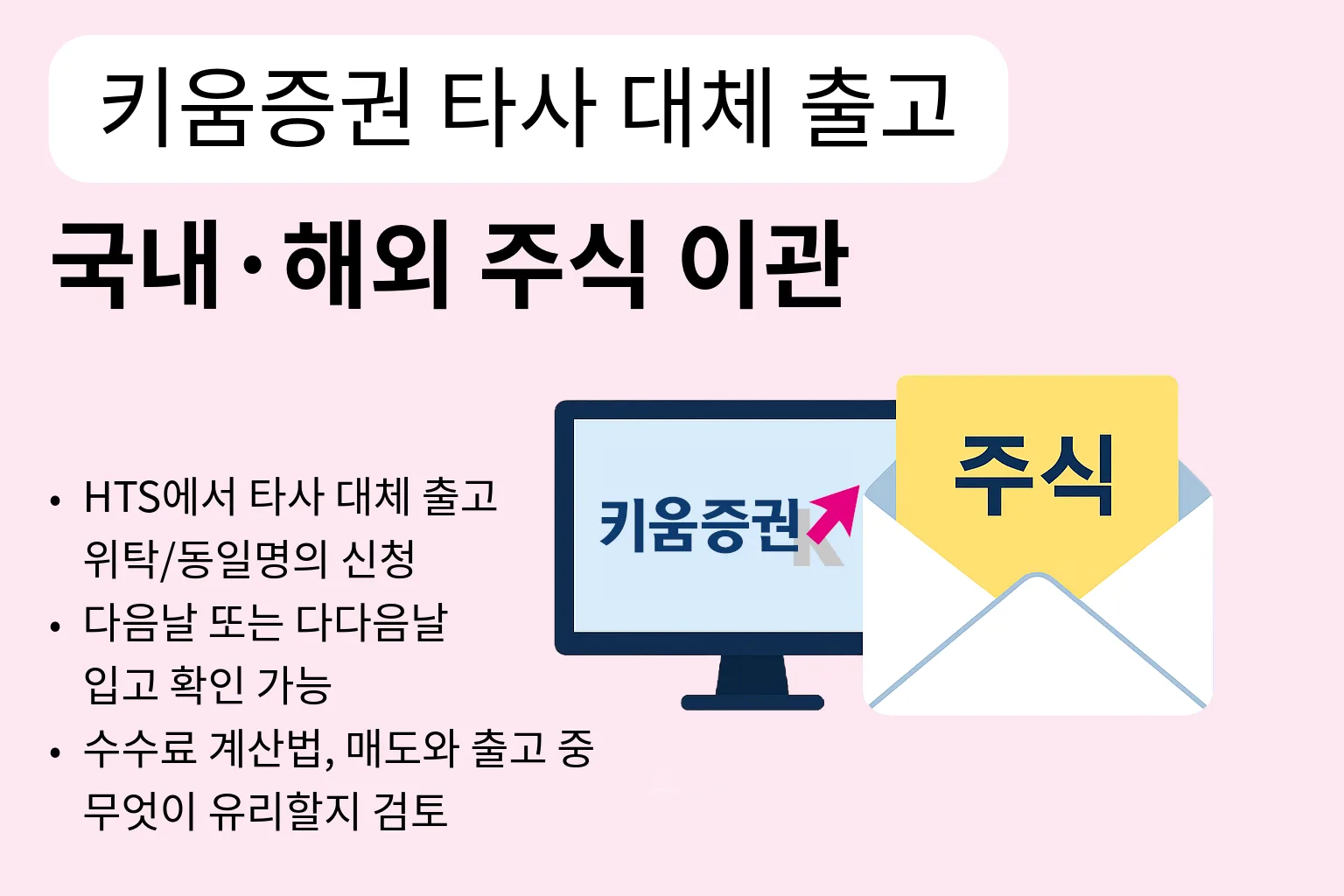 키움증권 타사 대체 출고｜국내·해외 주식 이관 - idlebread의 블로그