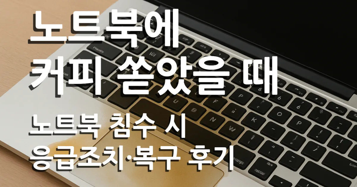 노트북에 커피 쏟았을 때｜노트북 침수 시 응급조치·복구 후기