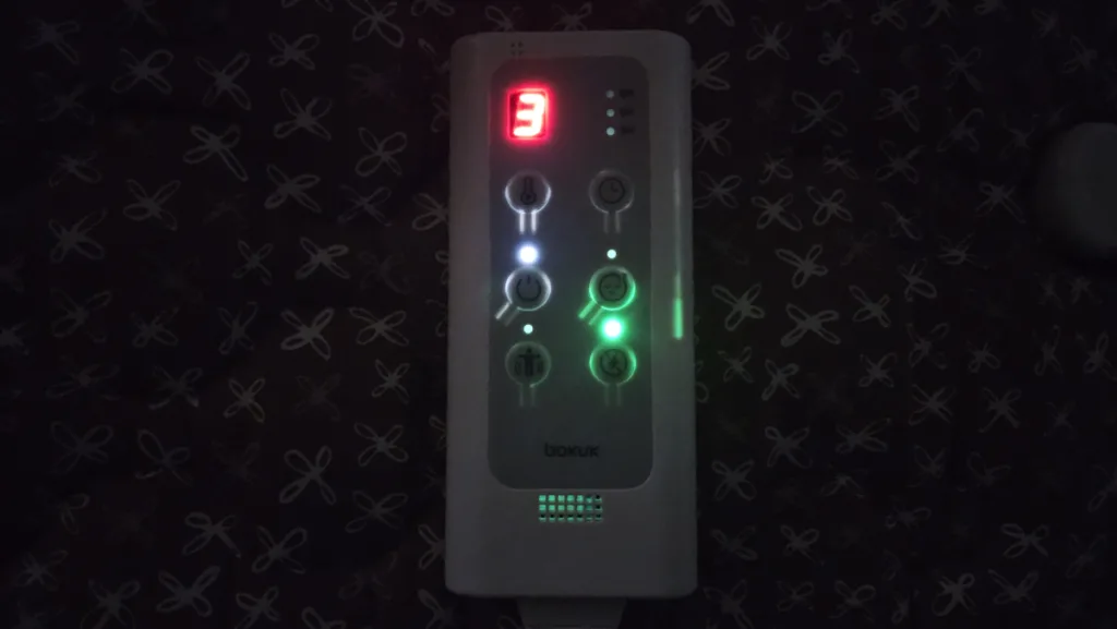 야간 사용 시 컨트롤러 모습