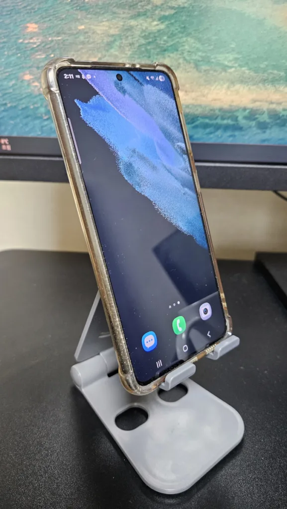 스마트폰 거치 상태